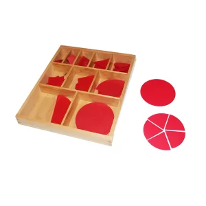 Caja con círculos rojos del entero al décimo